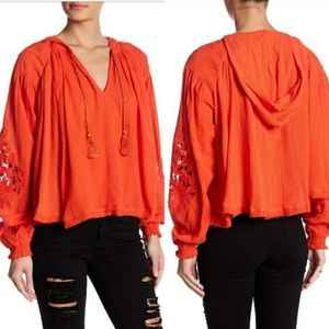 Free People Tropical Summer Hooded Top